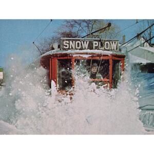 Trolly Train Railway Postcard Boston 5123 Snow Plow Rail Car Blizzard Of 1978